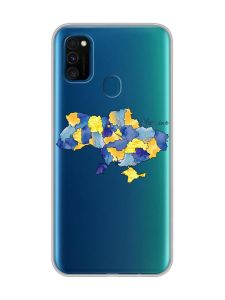 Прозорий чохол на Samsung Galaxy M30s/М21  :: Карта України (принт 261)