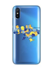 Прозорий чохол на Xiaomi Redmi 9A  :: Карта України (принт 261)