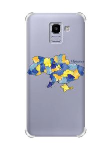 Чохол із потовщеними кутами на Samsung Galaxy J6 (2018) J600F :: Карта України (принт 261)