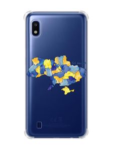 Чохол з потовщеними кутами на Samsung Galaxy A10 (2019)/A105 :: Карта України (принт 261)