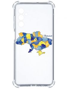 Чохол з потовщеними кутами на Samsung Galaxy A14 5G :: Карта України (принт 261)