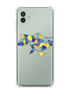 Чохол з потовщеними кутами на Samsung Galaxy M13 5G :: Карта України (принт 261)