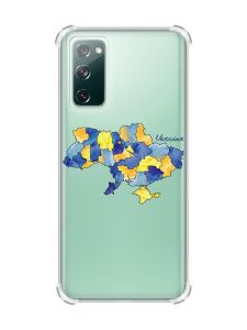 Чохол з потовщеними кутами на Galaxy S20 FE :: Карта України (принт 261)