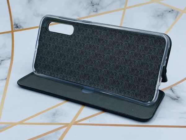 Чохол-книжка з малюнком для Samsung Galaxy A50 (2019) A505/A30s Чорний :: Подорожі. Штампи (принт 316)