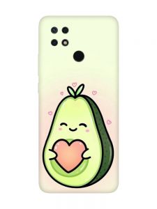 Матовий чохол з чорними боками на Xiaomi Redmi 10C :: Кавай авокадо з сердечком (принт 310)
