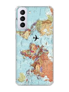 Чохол з потовщеними кутами на Samsung Galaxy S21 Plus :: Карта світу (принт 318)