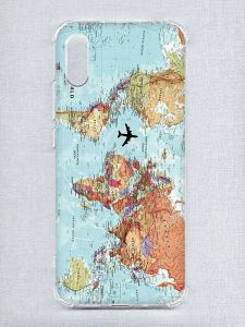 Чохол з потовщеними кутами на Xiaomi Redmi 9A :: Карта світу (принт 318)