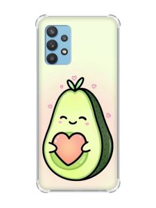 Чохол з потовщеними кутами на Samsung Galaxy A32 :: Кавай авокадо з сердечком (принт 310)