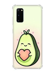 Чохол із потовщеними кутами на Samsung Galaxy S20 Plus :: Кавай авокадо з сердечком (принт 310)