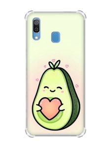 Чохол з потовщеними кутами на Samsung Galaxy A30(2019)/ A20(2019) :: Кавай авокадо з сердечком (принт 310)