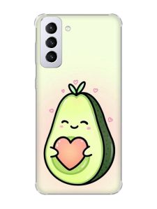 Чохол з потовщеними кутами на Samsung Galaxy S21 Plus :: Кавай авокадо з сердечком (принт 310)