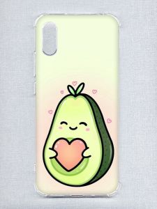 Чохол з потовщеними кутами на Xiaomi Redmi 9A :: Кавай авокадо з сердечком (принт 310)