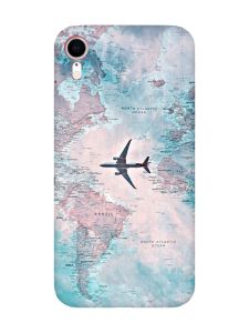 Матовий чохол з червоними боками на Apple iPhone XR :: Подорожі. Карта (принт 317)