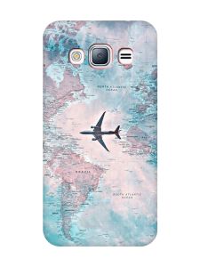 Матовий чохол з червоними боками на Samsung Galaxy J3 / J310 :: Подорожі. Карта (принт 317)