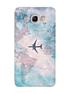 Матовий чохол з червоними боками на Samsung Galaxy J5 (2016) J510 :: Подорожі. Карта (принт 317)