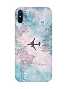 Матовий чохол з червоними боками на Xiaomi Redmi 9A :: Подорожі. Карта (принт 317)