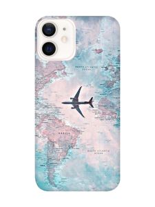 Матовий чохол з рожевими боками на Apple iPhone 12 / 12 Pro (6.1) :: Подорожі. Карта (принт 317)