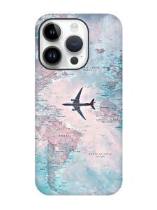 Матовий чохол з чорними боками на Apple iPhone 14 Pro :: Подорожі. Карта (принт 317)