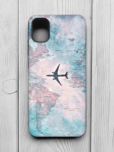 Матовий чохол з чорними боками на Samsung Galaxy A04E/A042 :: Подорожі. Карта (принт 317)