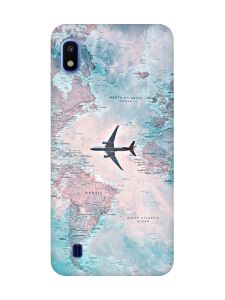 Матовий чохол з чорними боками на Samsung Galaxy A10 (2019) A105 :: Подорожі. Карта (принт 317)