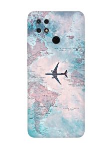 Матовий чохол з чорними боками на Xiaomi Redmi 10C :: Подорожі. Карта (принт 317)