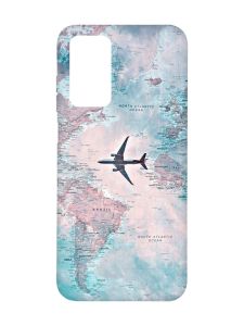 Матовий чохол з чорними боками на Xiaomi Redmi Note 11 4G :: Подорожі. Карта (принт 317)