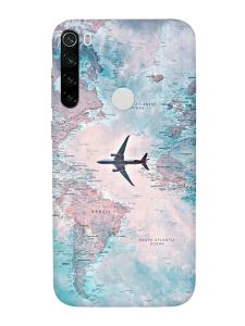 Матовий чохол з чорними боками на Xiaomi Redmi Note 8T :: Подорожі. Карта (принт 317)