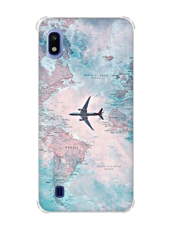 Чохол з потовщеними кутами на Samsung Galaxy A10 (2019)/A105 :: Подорожі. Карта (принт 317)