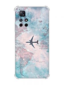 Чохол з потовщеними кутами на Xiaomi Redmi Note 11 4G :: Подорожі. Карта (принт 317)