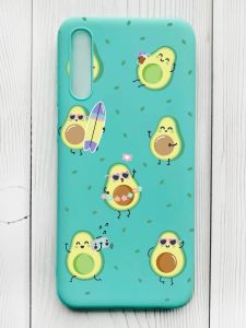 Матовий бірюзовий чохол на Samsung Galaxy А50 (2019) А505F :: Авокадо на відпочинку (принт 302)