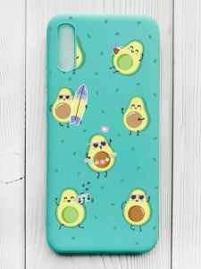 Матовий бірюзовий чохол на Xiaomi Redmi 9А :: Авокадо на відпочинку (принт 302)