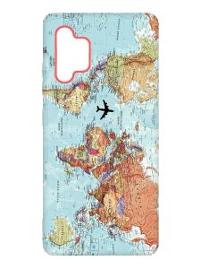 Матовий чохол з червоними боками на Samsung Galaxy A32 :: Карта світу (принт 318)