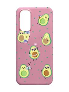 Матовий рожевий чохол на Xiaomi Redmi Note 11 4G :: Авокадо на відпочинку (принт 302)