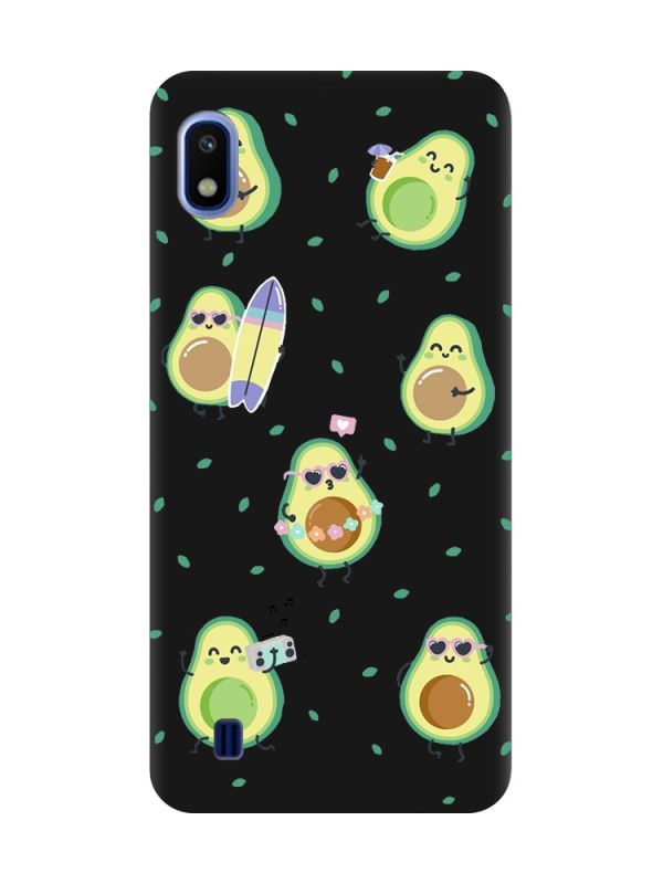 Матовий чорний чохол на Samsung Galaxy A10 (2019) A105 :: Авокадо на відпочинку (принт 302)