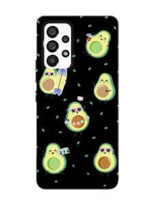 Матовий чорний чохол на Samsung Galaxy A53 4G/5G :: Авокадо на відпочинку (принт 302)