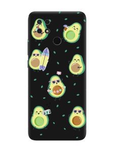 Матовий чорний чохол на Xiaomi Redmi 10C :: Авокадо на відпочинку (принт 302)