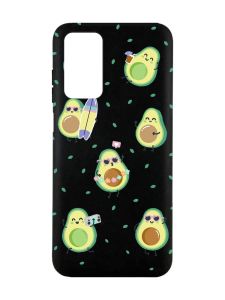 Матовий чорний чохол на Xiaomi Redmi Note 11 4G :: Авокадо на відпочинку (принт 302)