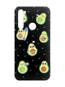 Матовий чорний чохол на Xiaomi Redmi Note 8 :: Авокадо на відпочинку (принт 302)
