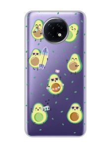 Прозорий чохол на Xiaomi Redmi Note 9T/Redmi Note 9 5G :: Авокадо на відпочинку (принт 302)