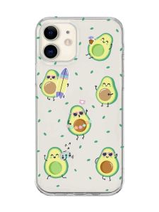Прозорий чохол на iPhone 12 mini :: Авокадо на відпочинку (принт 302)