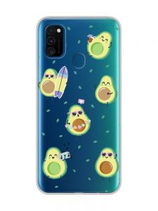Прозорий чохол на Samsung Galaxy M30s/М21  :: Авокадо на відпочинку (принт 302)