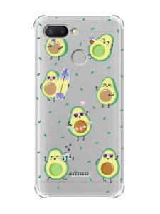 Чохол із потовщеними кутами для Xiaomi Redmi 6 :: Авокадо на відпочинку (принт 302)