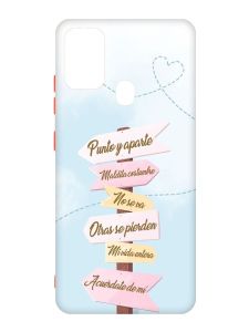 Матовий червоний чохол на Samsung Galaxy M30s/M21 :: Вказівники (принт 322)