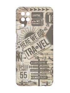 Матовий чохол з червоними боками на Samsung Galaxy A12 :: Мандри (принт 324)