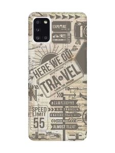 Матовий чохол з червоними боками на Samsung Galaxy A31 :: Мандри (принт 324)