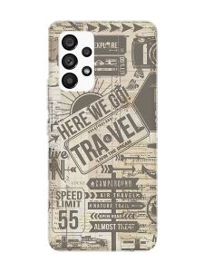 Матовий чохол з червоними боками на Samsung Galaxy A53 4G/5G :: Мандри (принт 324)