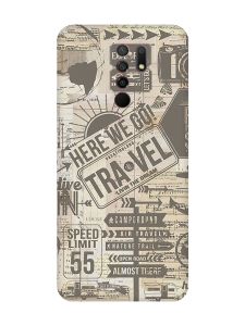 Матовий чохол з червоними боками на Xiaomi Redmi 9 :: Мандри (принт 324)