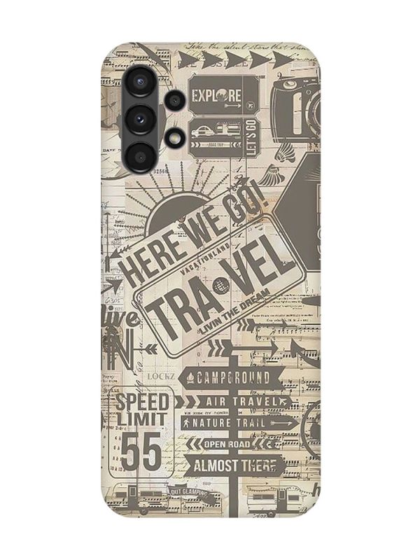 Матовий чохол з рожевими боками на Samsung A13 4G :: Мандри (принт 324)