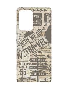 Матовий чохол з рожевими боками на Samsung Galaxy A52 :: Мандри (принт 324)