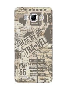 Матовий чохол з рожевими боками на Samsung Galaxy J7(2016) J710 :: Мандри (принт 324)